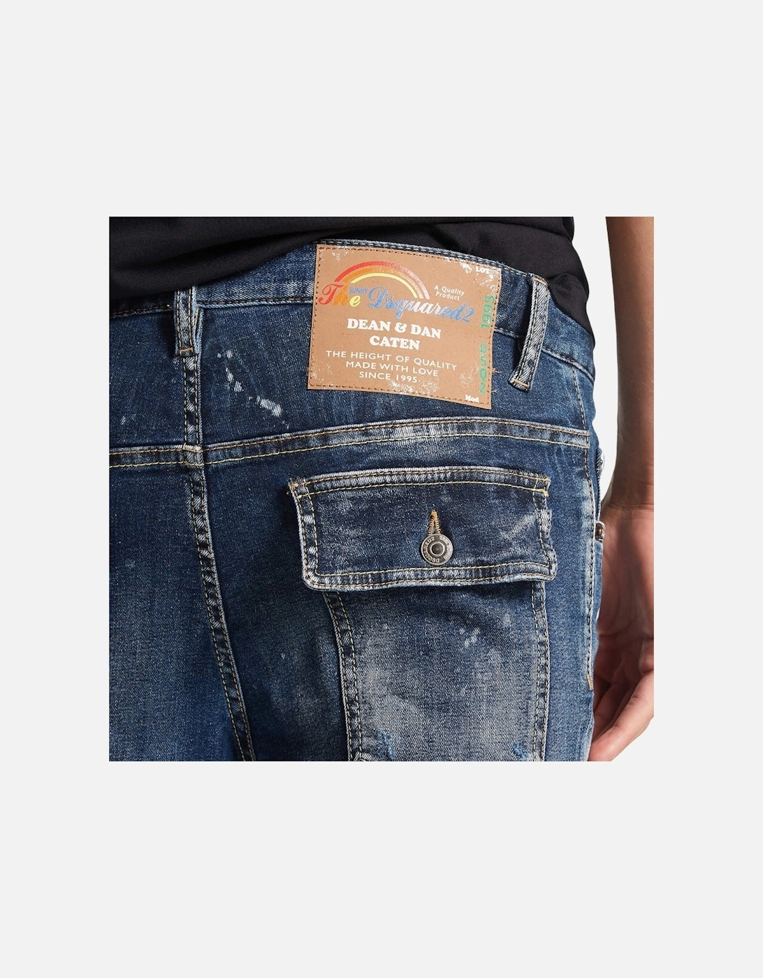 Super Twinky Jean Splatter Design Blue Jeans