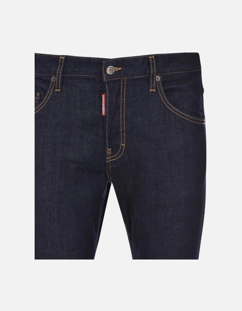 Skater Jean Italian Address Logo Navy Blue Wash Jeans