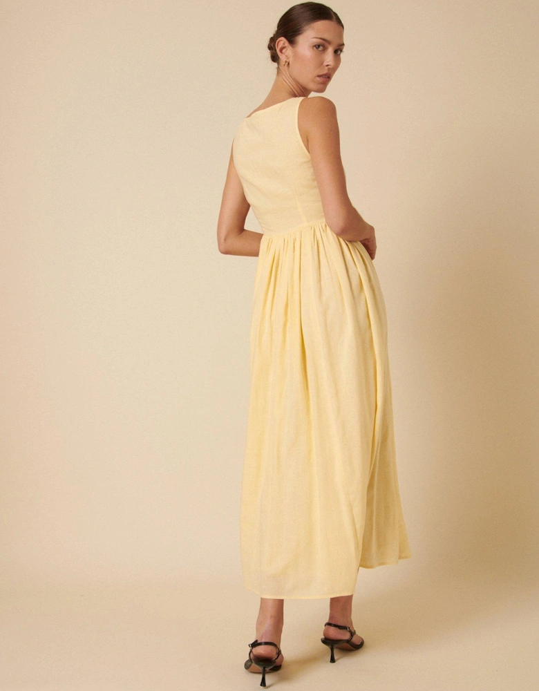 Cora Midi Dress - Yellow