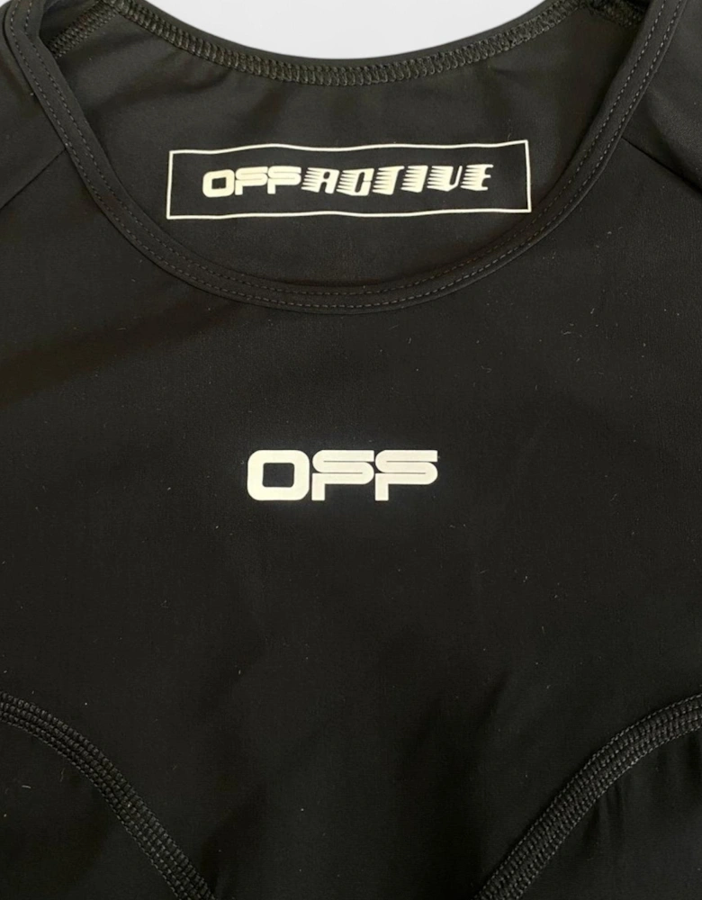 Logo Print Performance Top Black