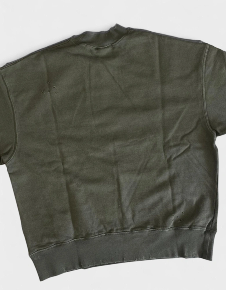 Burning Logo Sweatshirt Military Green