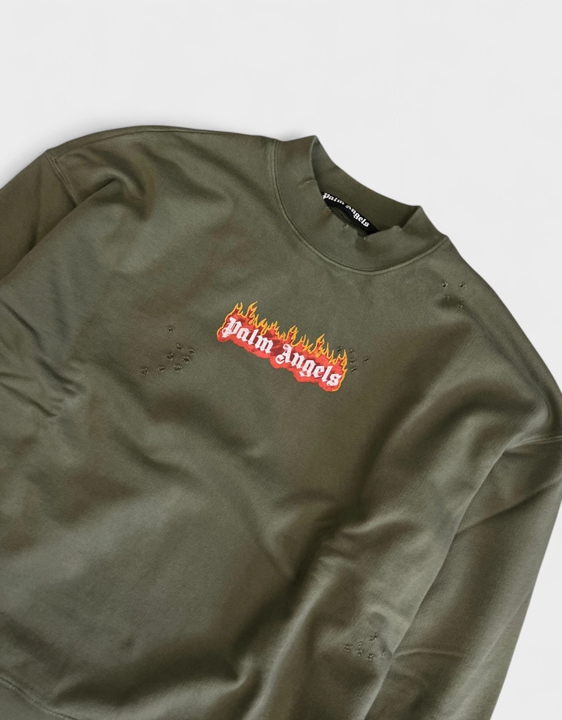 Burning Logo Sweatshirt Military Green