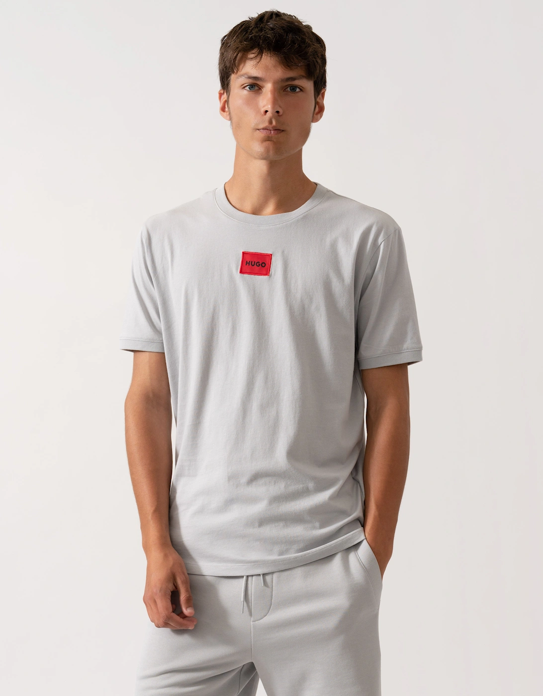 HUGO Diragolino212 Label Logo Mens T-Shirt, 2 of 1