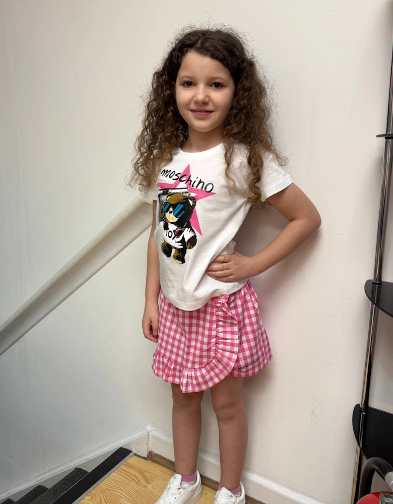 PINK/WHITE SHORTS SET HDG01C