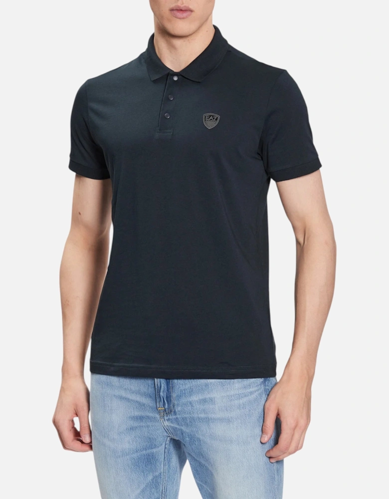 Emporio EA7 Mens Polo Shirts Jersey Cotton Polo T Shirts Black Summer Tee