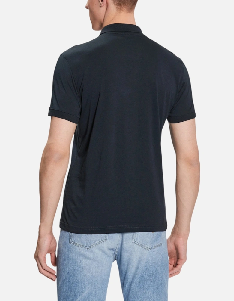 Emporio EA7 Mens Polo Shirts Jersey Cotton Polo T Shirts Black Summer Tee
