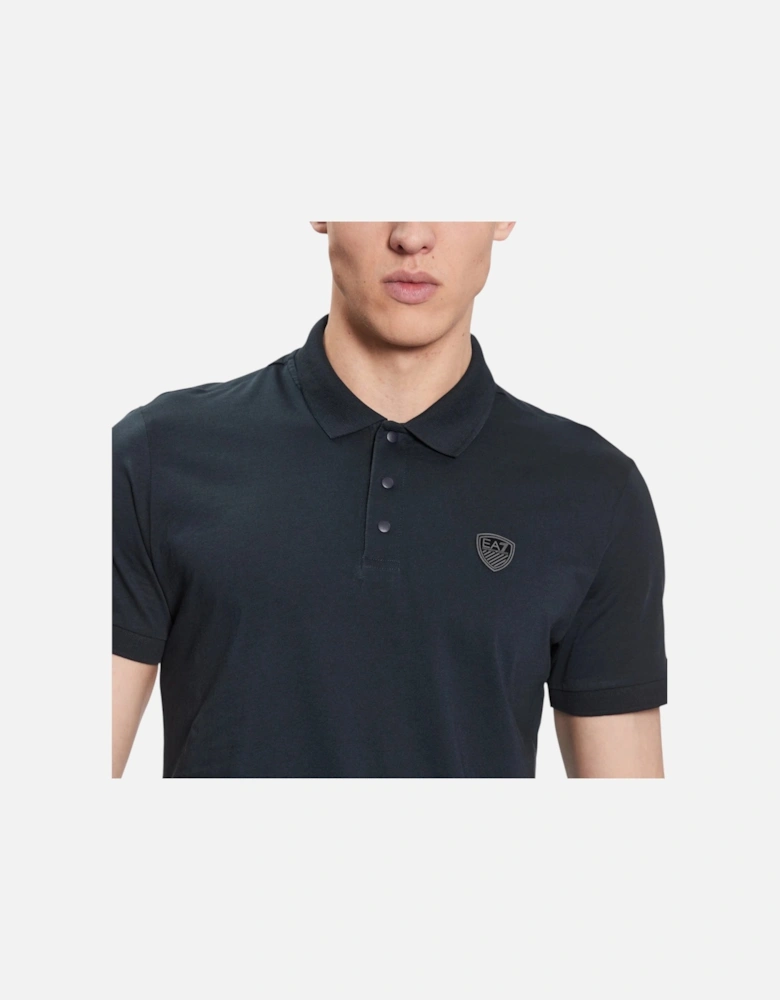 Emporio EA7 Mens Polo Shirts Jersey Cotton Polo T Shirts Black Summer Tee