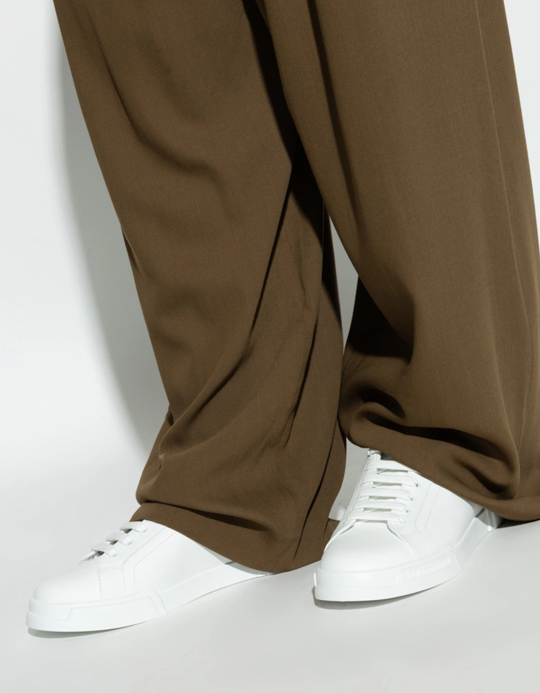 Leather Portofino Sneakers White