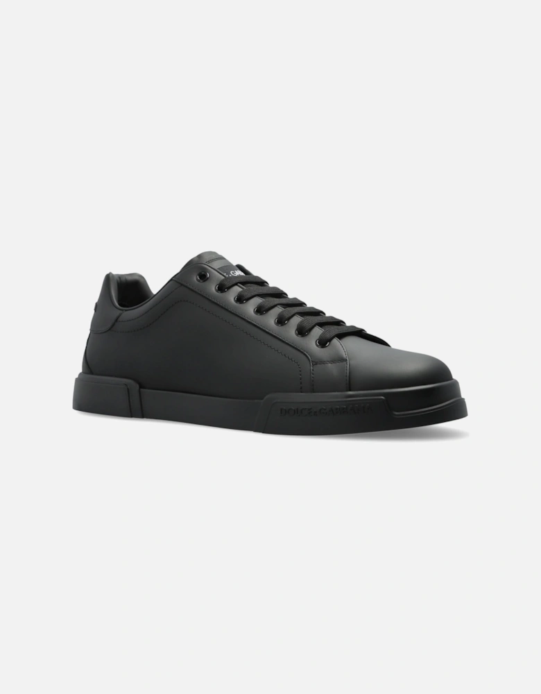 Leather Portofino Sneakers Black