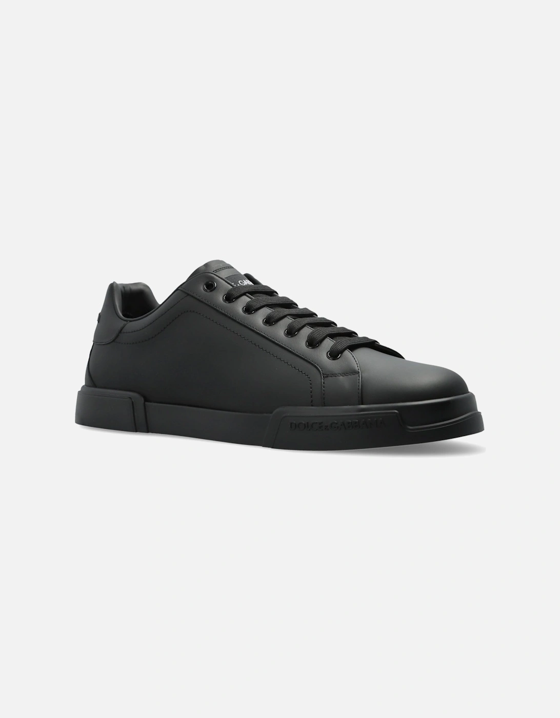 Leather Portofino Sneakers Black