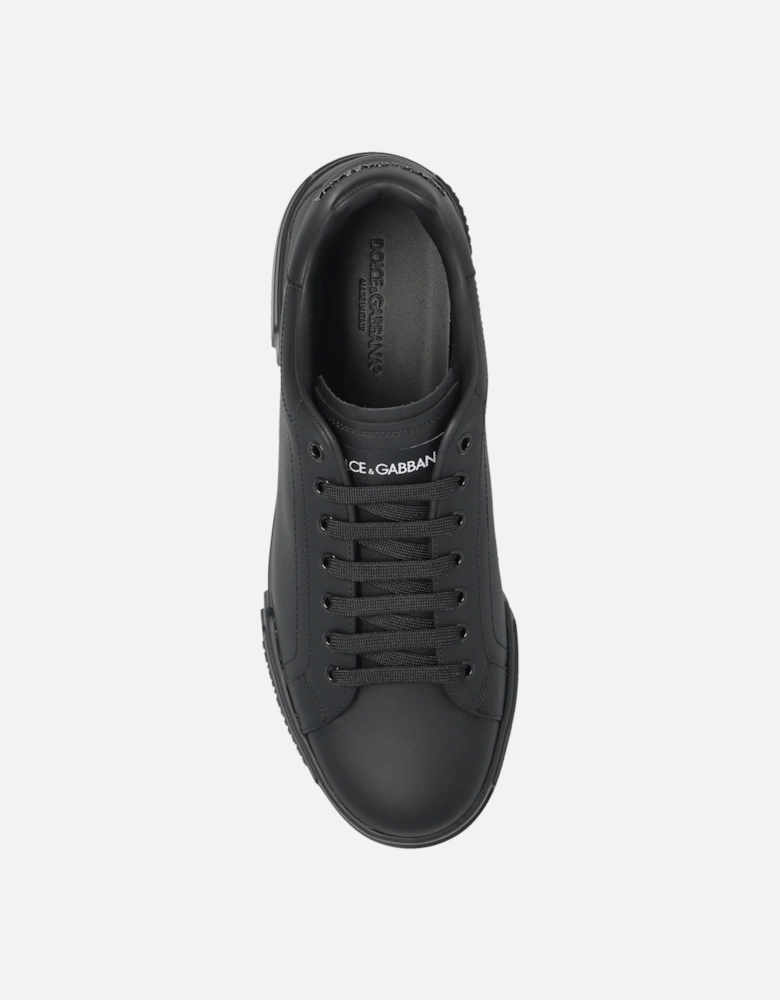 Leather Portofino Sneakers Black