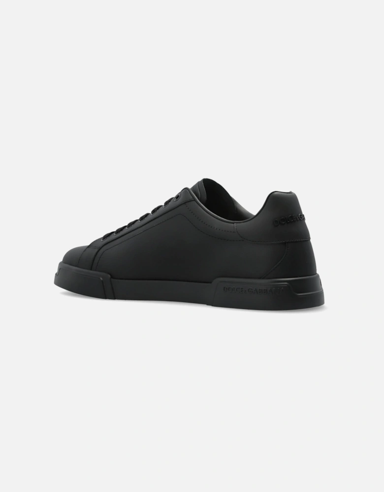 Leather Portofino Sneakers Black
