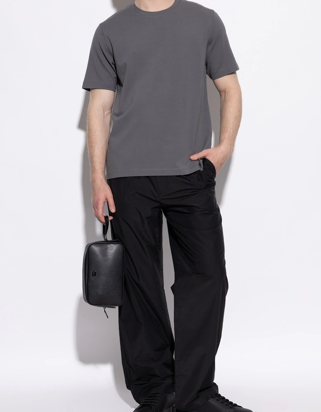 Leather Portofino Sneakers Black
