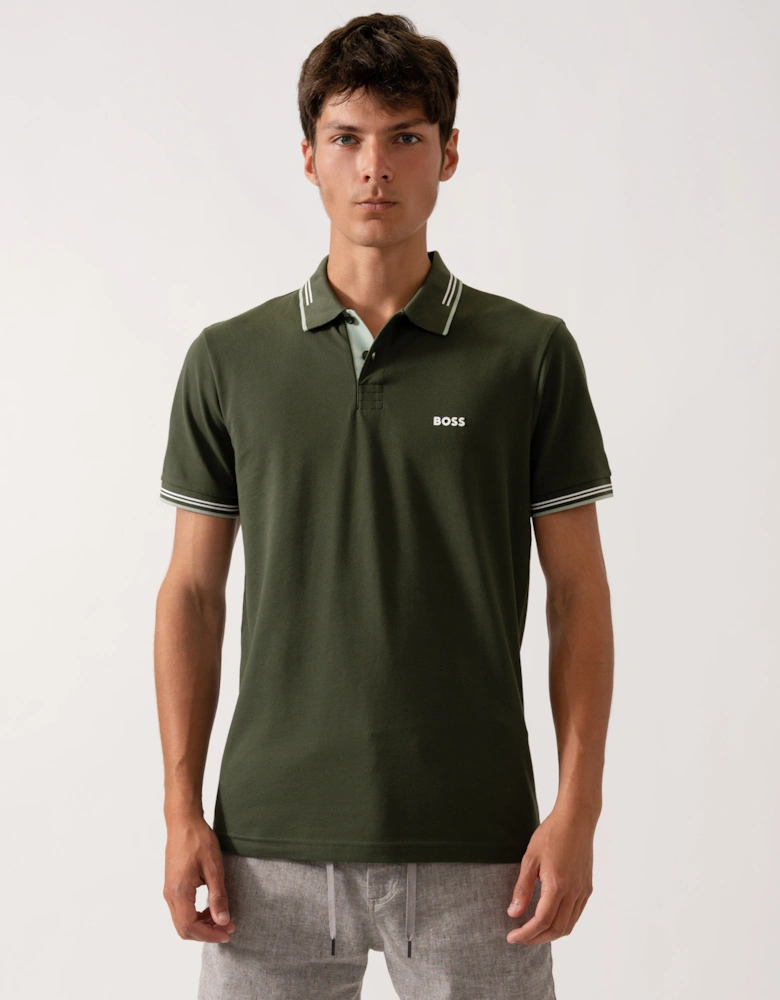 BOSS Green Paul Mens Short Sleeve Polo Shirt With Contrast Tipping