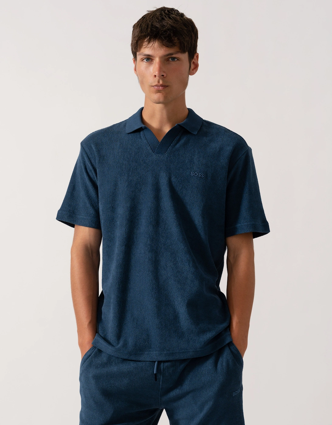 BOSS Orange Doubletowel Mens Polo Shirt, 2 of 1