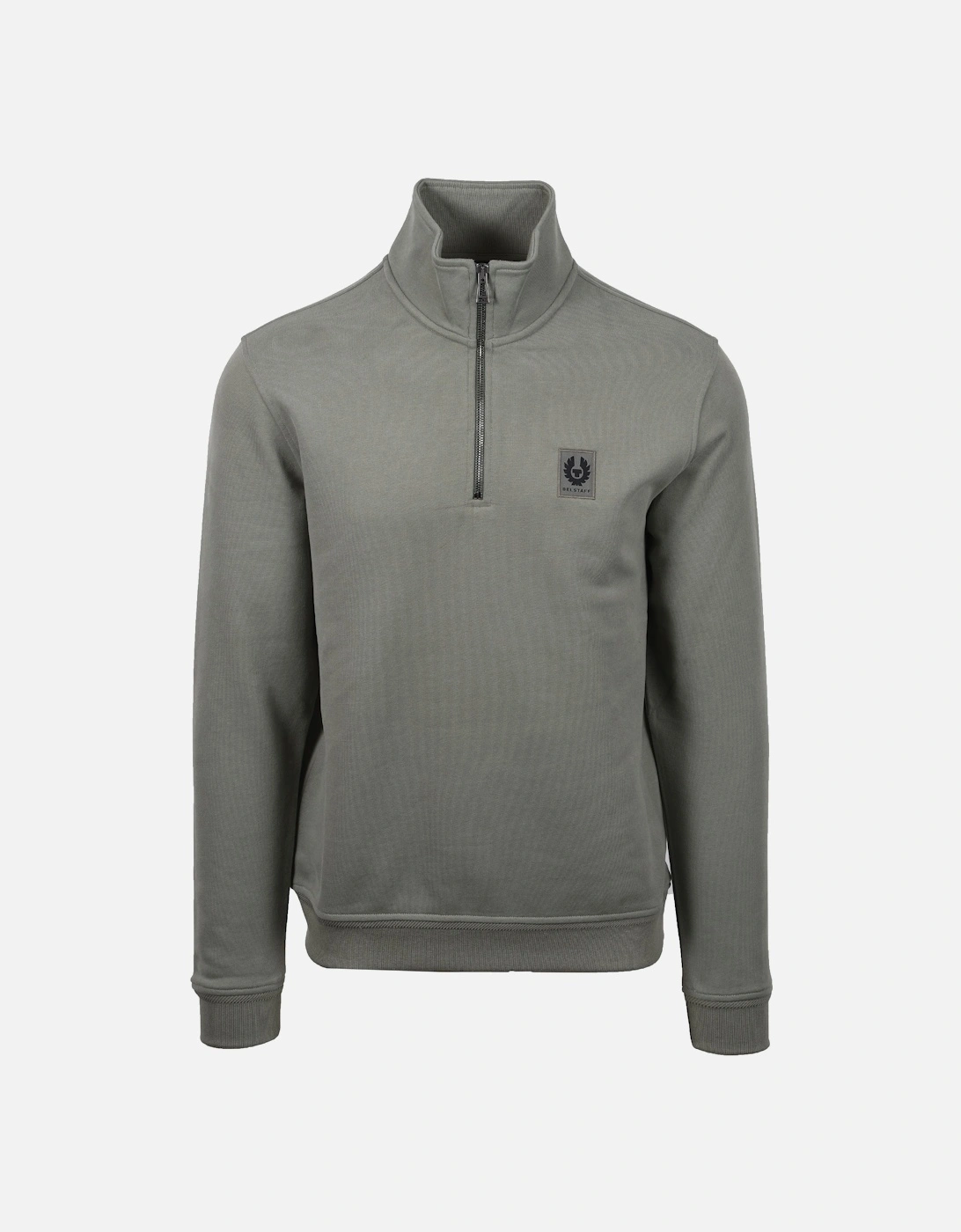 Men's Belstaff Half Zip Sweatshirt Sage Green - Size: 46