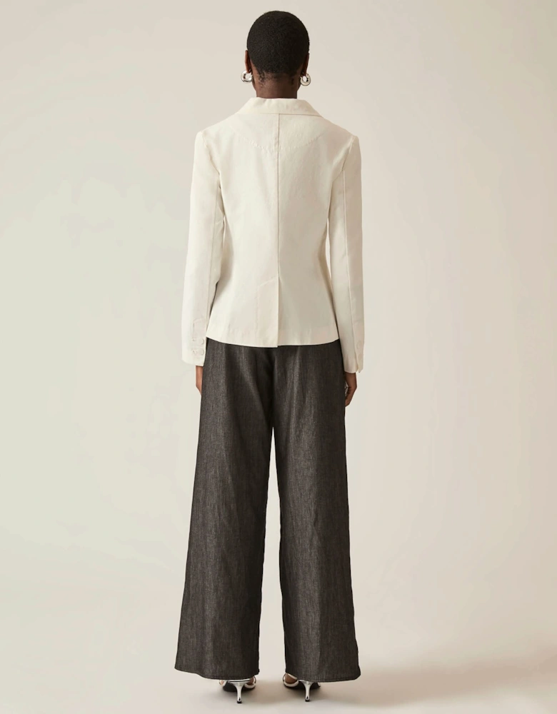 White Denim Blazer - VIP