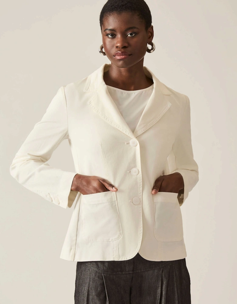 White Denim Blazer - VIP