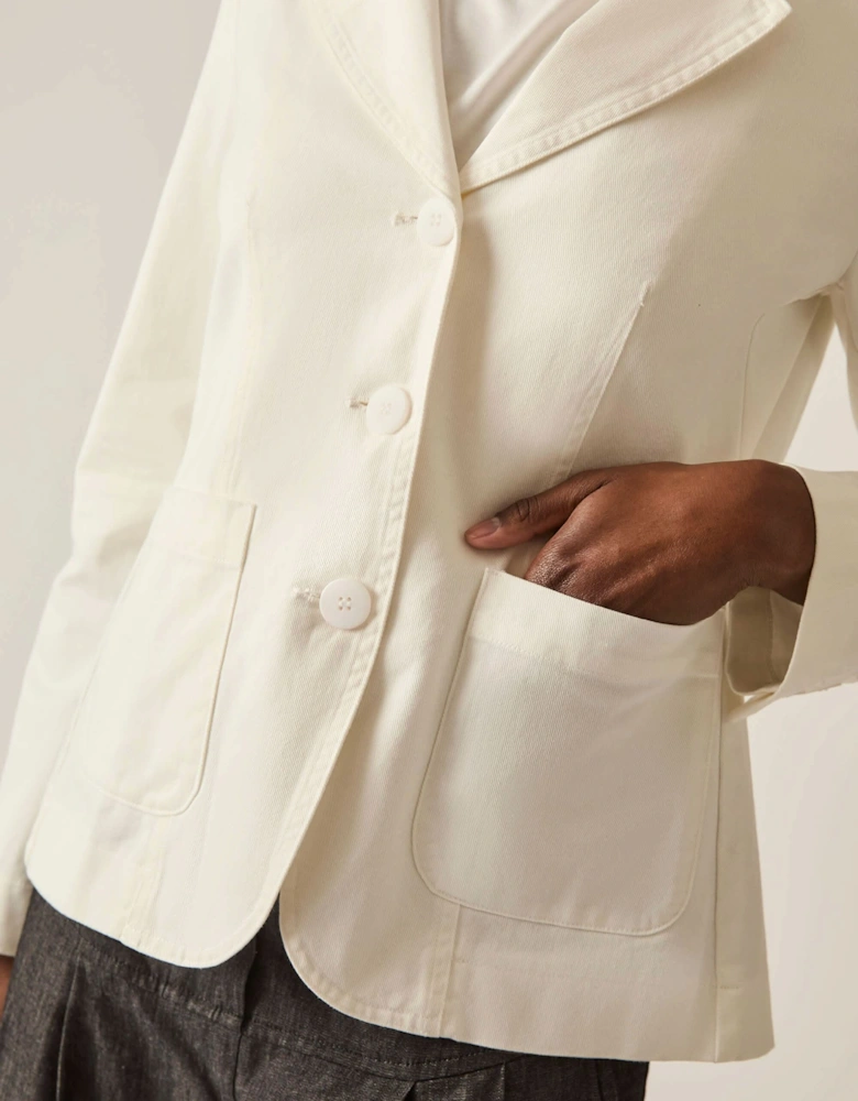 White Denim Blazer - VIP