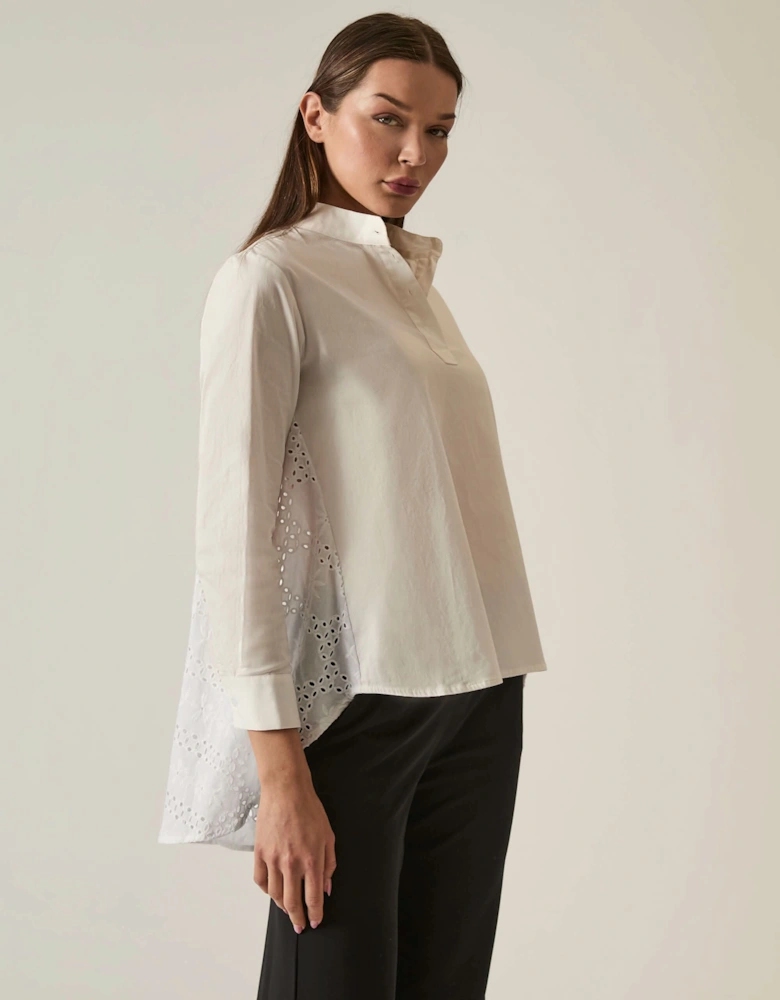 Lace Cotton White Shirt