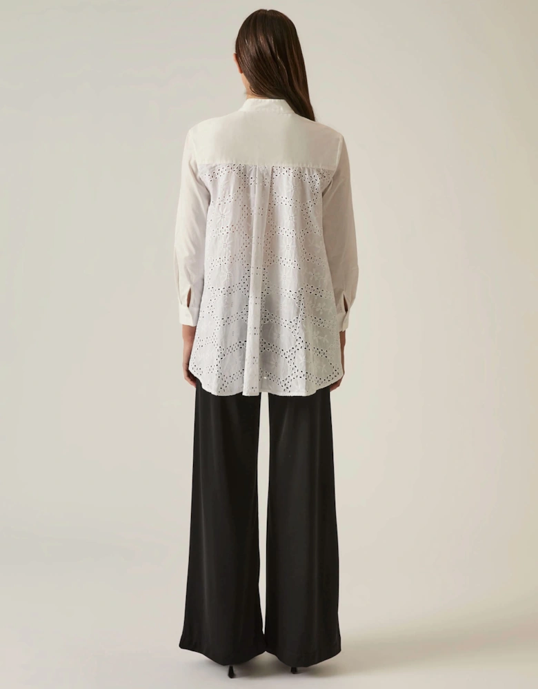 Lace Cotton White Shirt