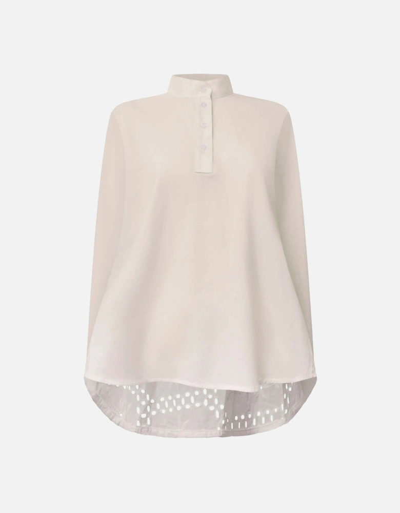 Lace Cotton White Shirt
