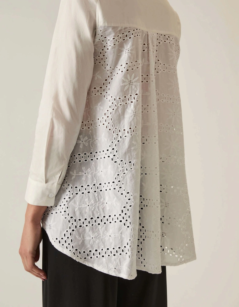 Lace Cotton White Shirt