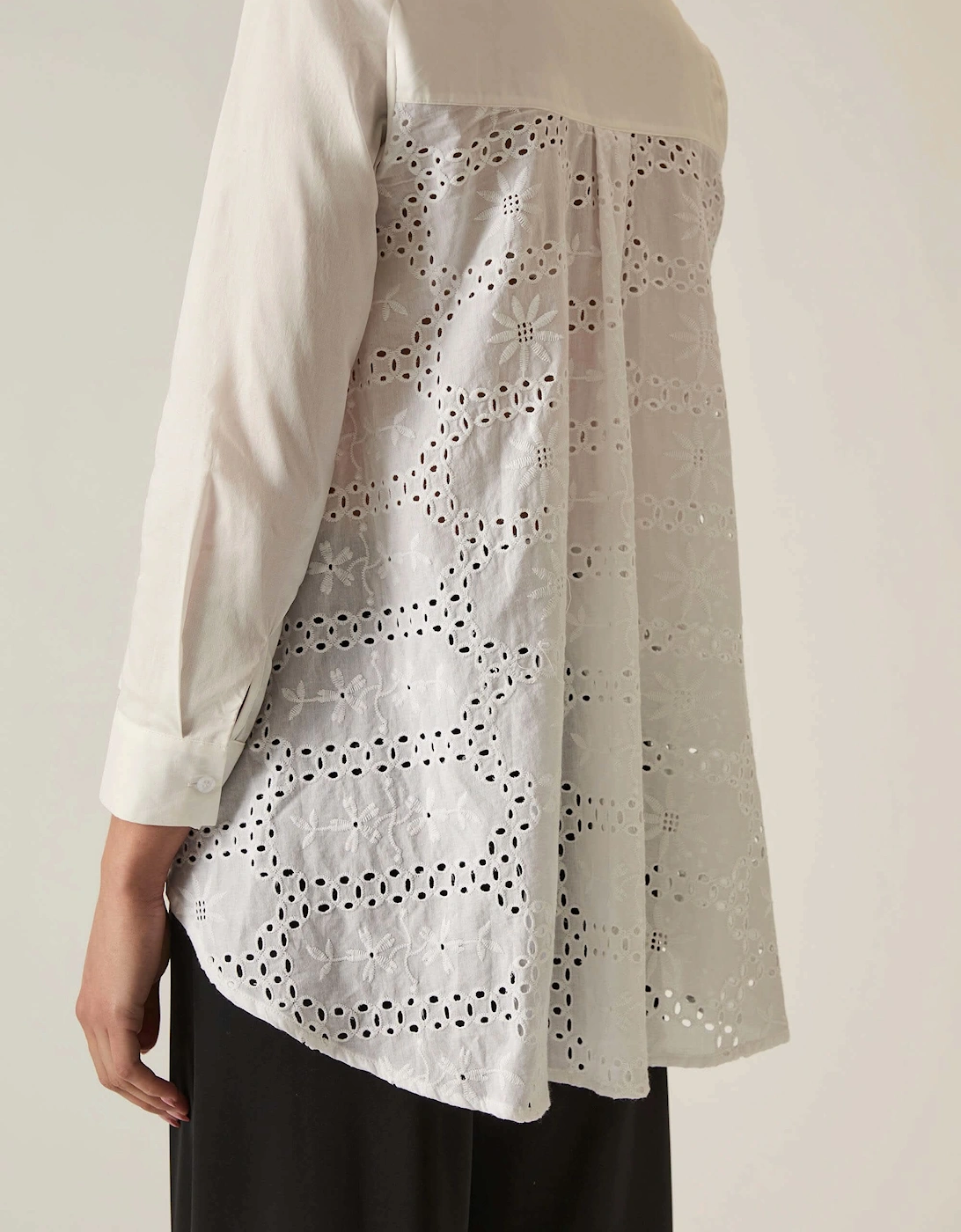 Lace Cotton White Shirt