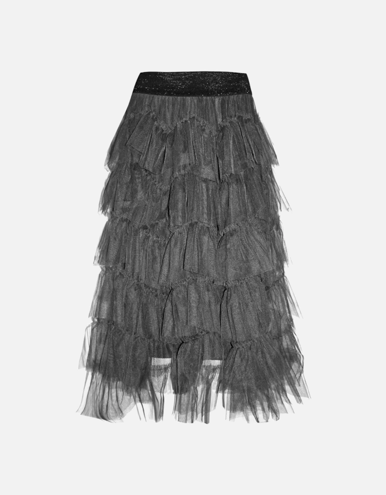 Organza Ruffle Grey Skirt - VIP