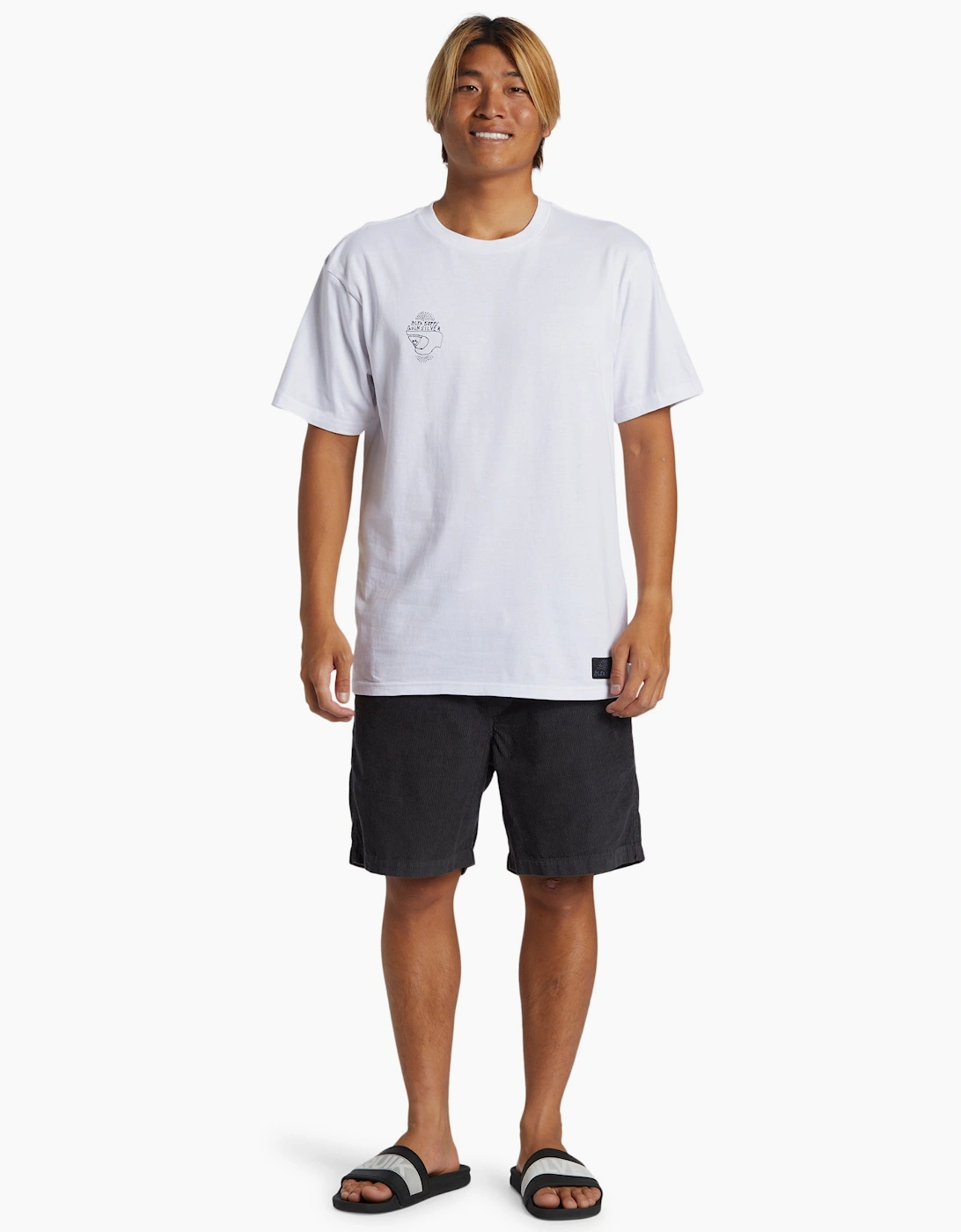 Quiksilver Men's Quiksilver Mens Alex Kopps Can Graphic Print Short Sleeve T-Shirt - White