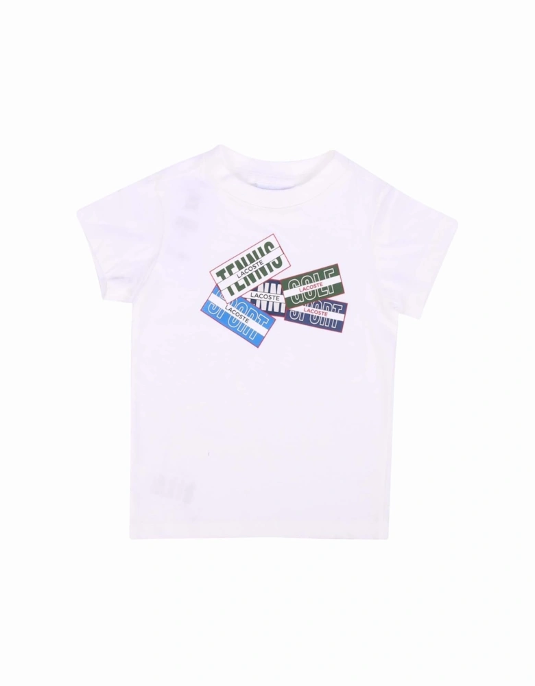 Juniors Cotton Badge Print T-Shirt