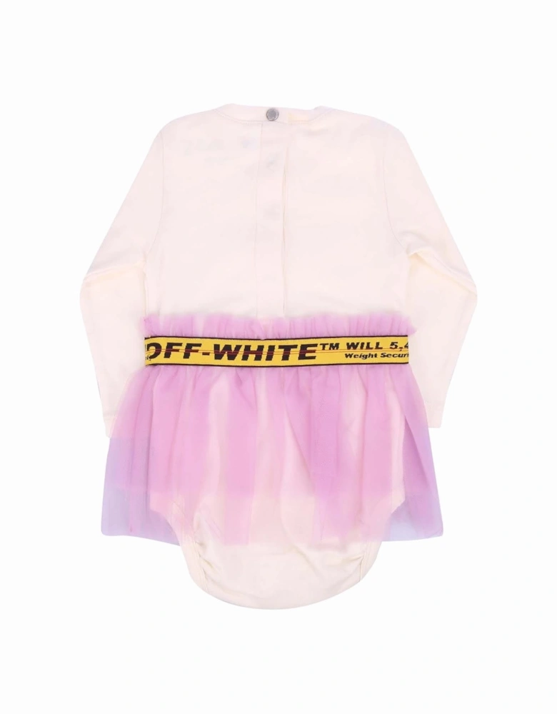 Infants Logo Band Tulle Body Dress