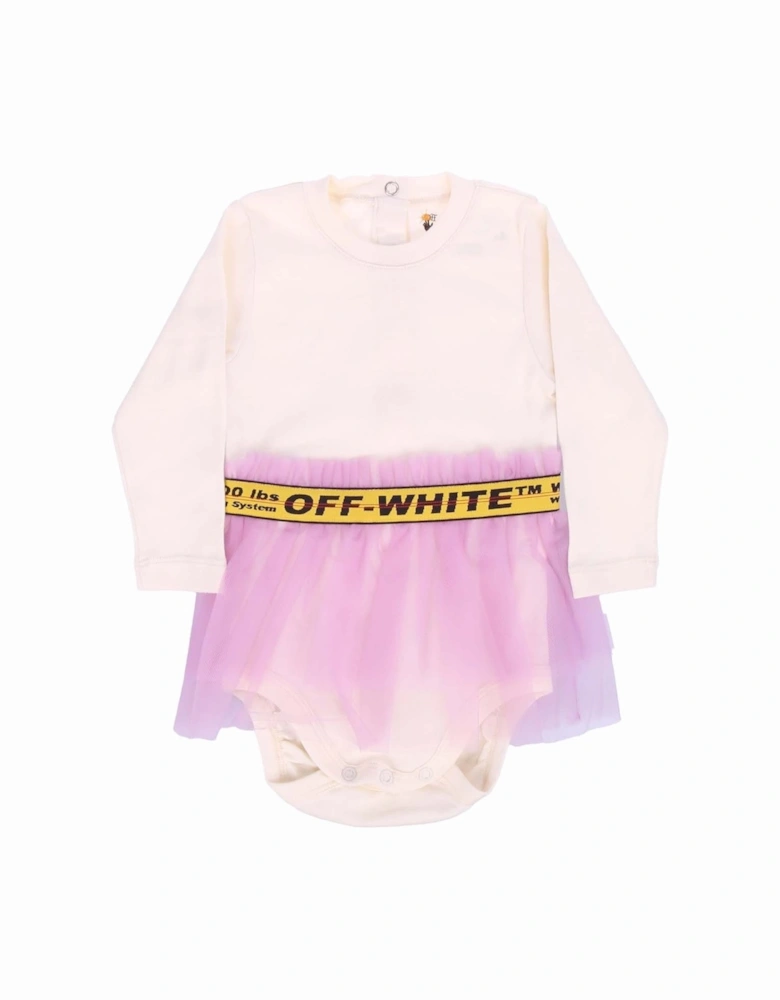 Infants Logo Band Tulle Body Dress