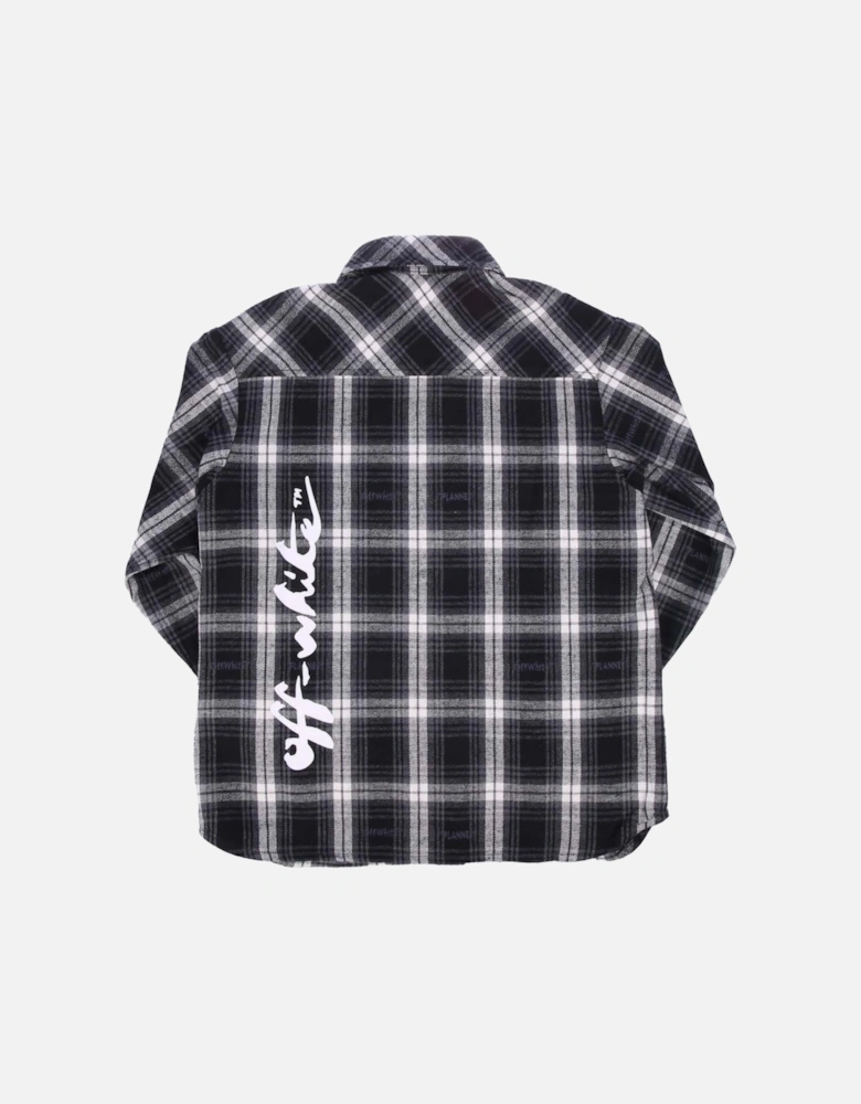 Juniors Script Check Flannel Shirt