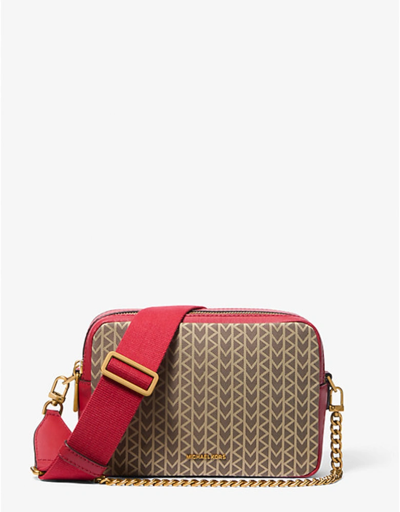 Bryant Medium MK2000 Logo Jacquard Camera Crossbody Bag