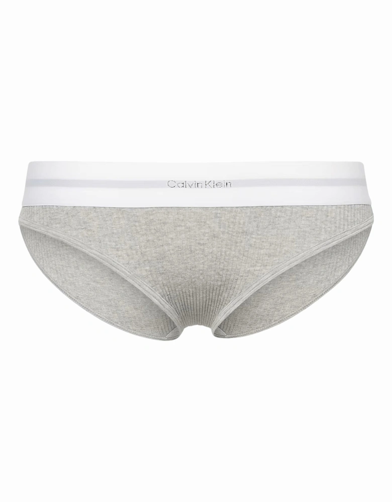 Modal Rib Bikini Brief, Grey Heather