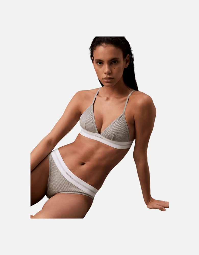 Modal Rib Bikini Brief, Grey Heather