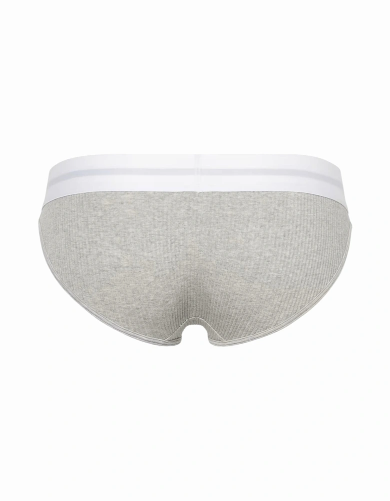 Modal Rib Bikini Brief, Grey Heather