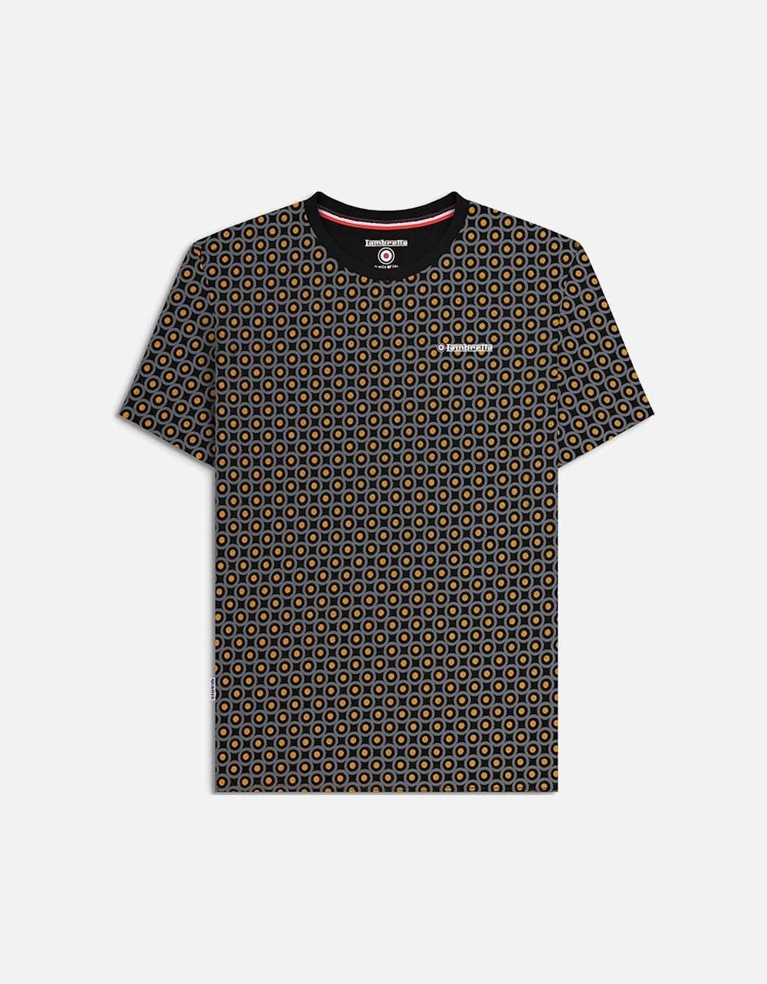 Mens Geo Target Short Sleeve Crew Neck T-Shirt, 2 of 1