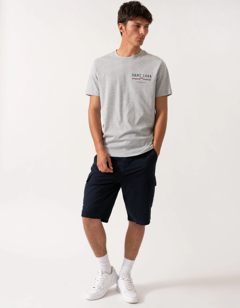 Mens Graphic Short Sleeve T-Shirt - 93 Grey Melange
