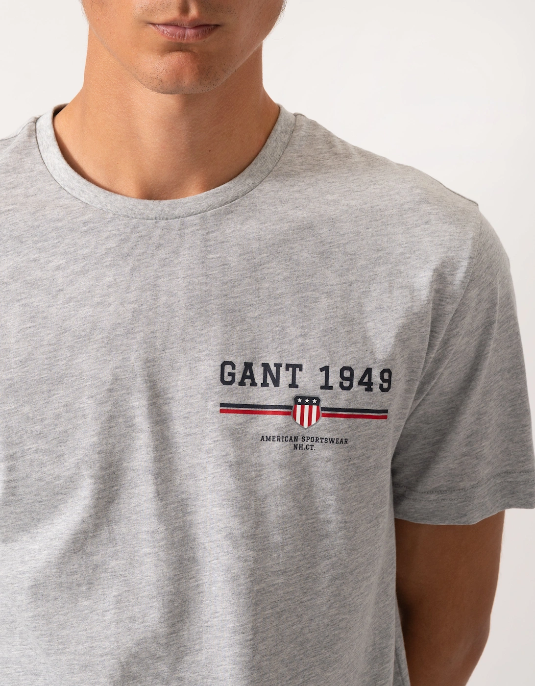 Mens Graphic Short Sleeve T-Shirt - 93 Grey Melange