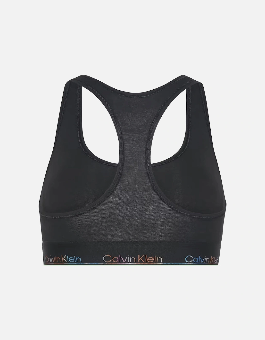 Icon Cotton Modal Unlined Bralette, Black/Pride