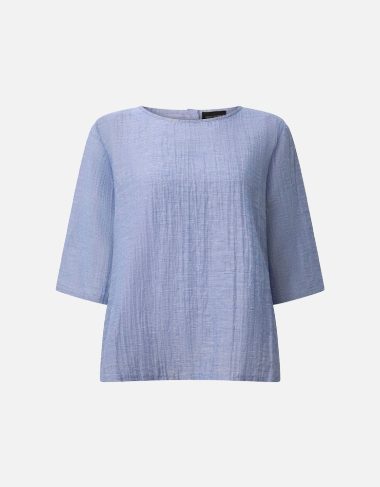 Blue Back Button Top - VIP
