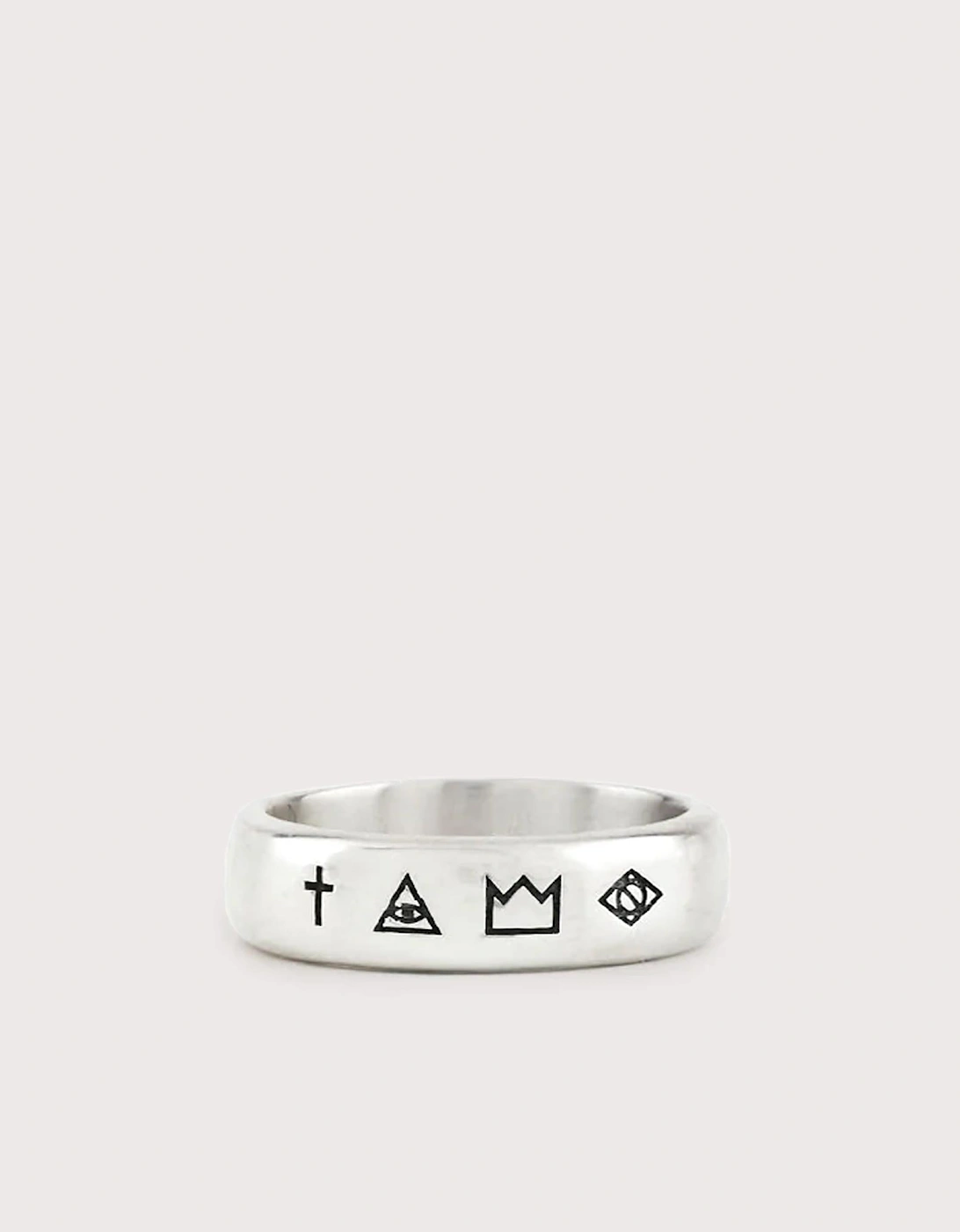 Silver 4 Symbols Ring, 6 of 5