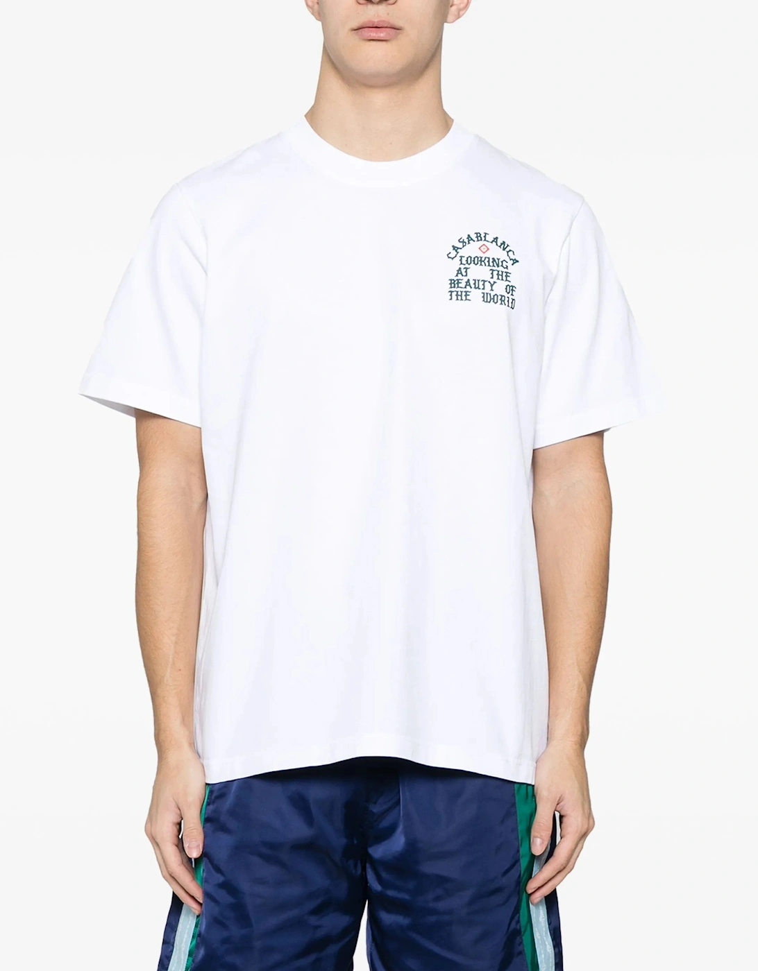 Looking at the Beauty of the World Printed T-Shirt in White