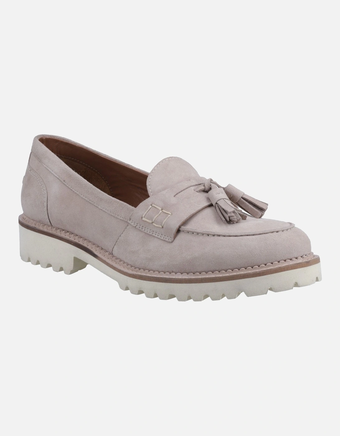 Ginny Suede Loafer Womens Slip On Shoes in Taupe, 5 of 4