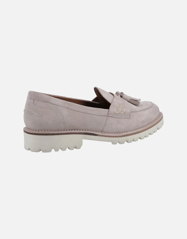 Ginny Suede Loafer Womens Slip On Shoes in Taupe