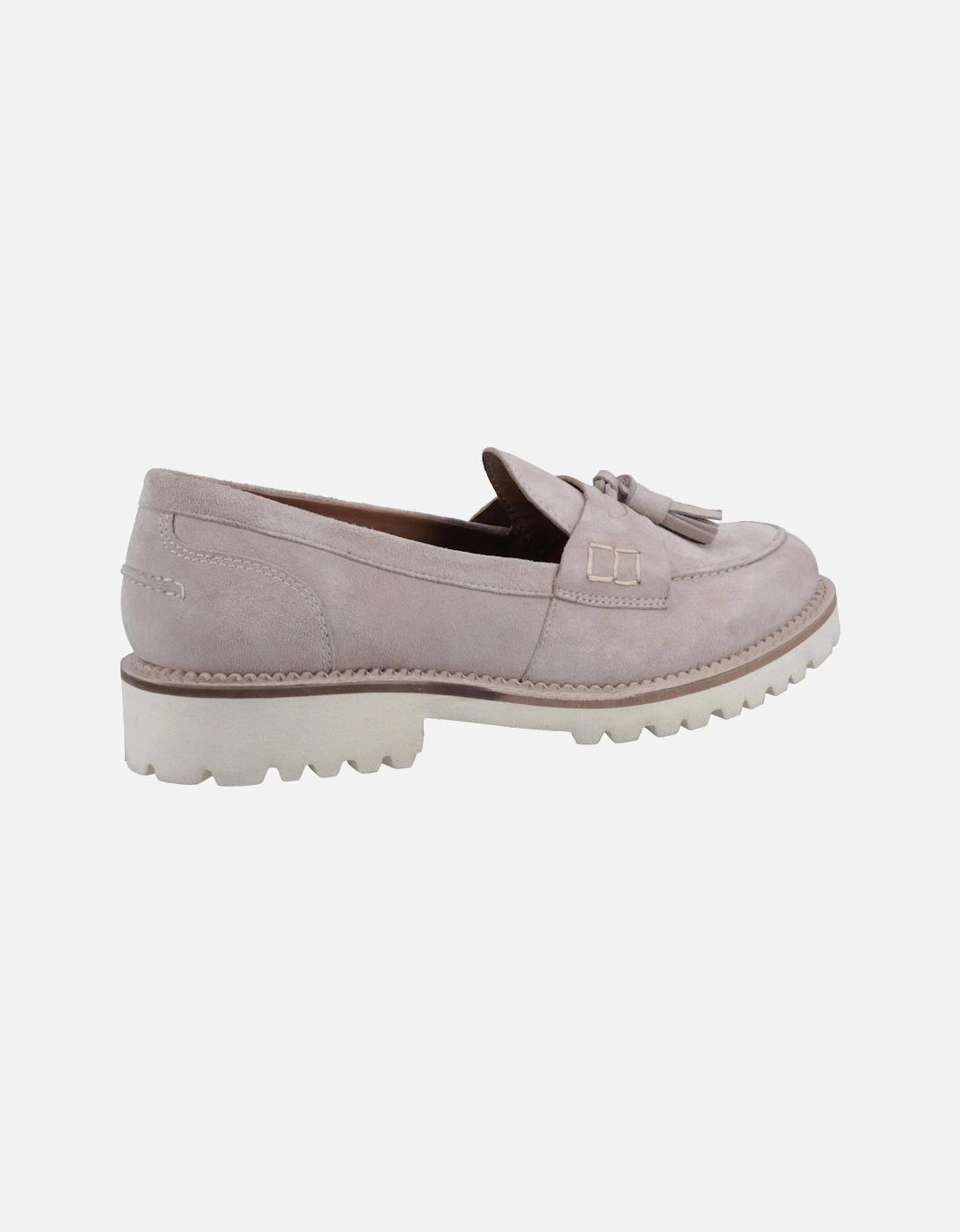 Ginny Suede Loafer Womens Slip On Shoes in Taupe