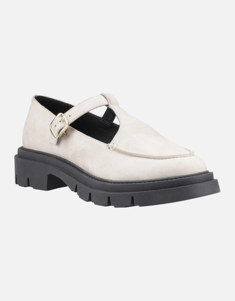 Womens Nella T-Bar Shoes in Cream
