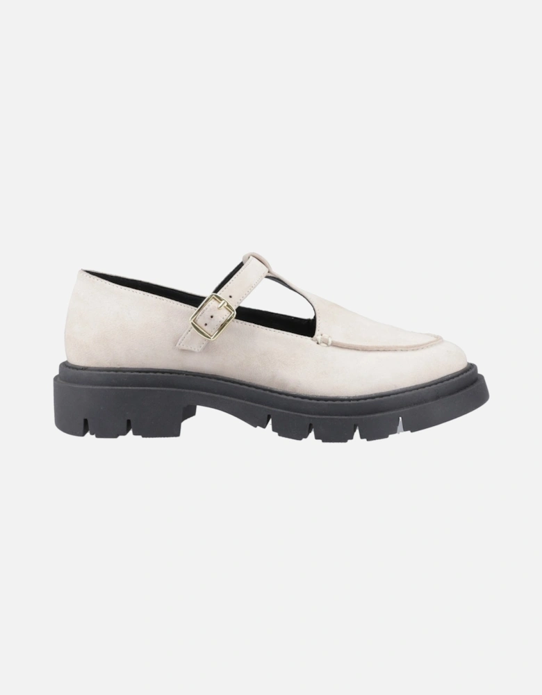 Womens Nella T-Bar Shoes in Cream